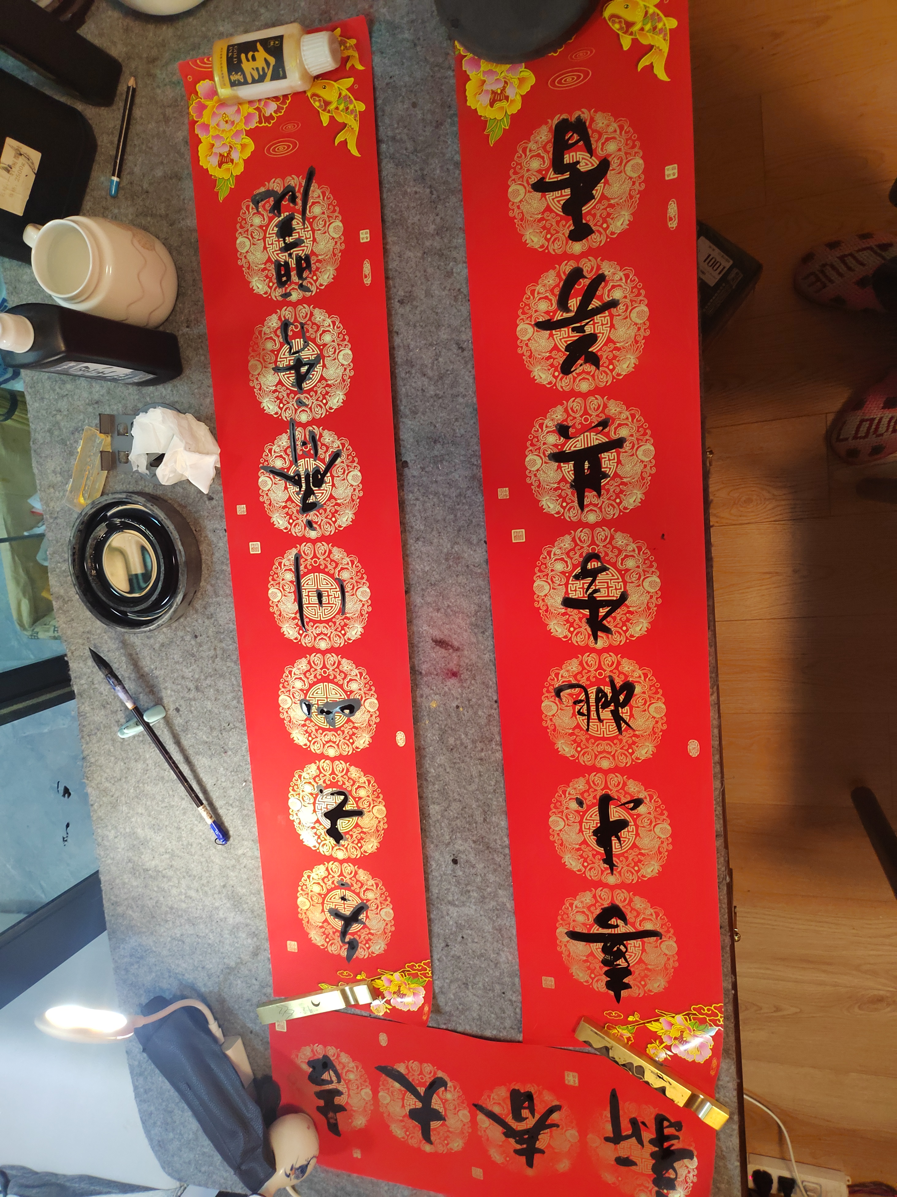 寅禾手写春联结婚酸奶升学宴对联订制黄金厕所专用啦男方成年人