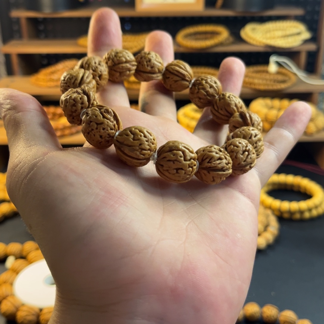 桃核吊坠天工无相原皮17mm