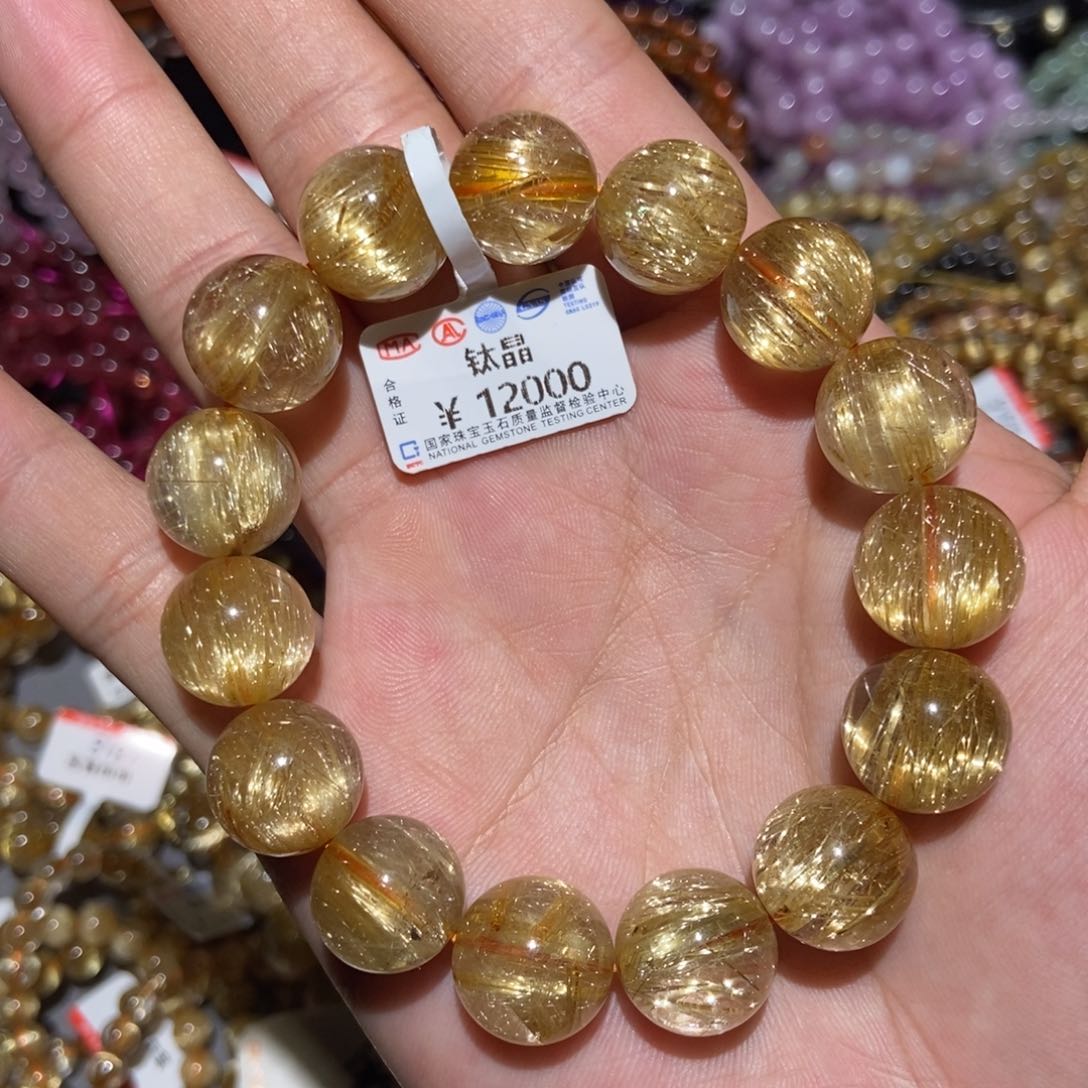 水晶手链未镶嵌钛晶14m