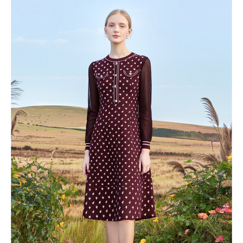  秋冬新款高端时尚气质连衣裙 若6237H