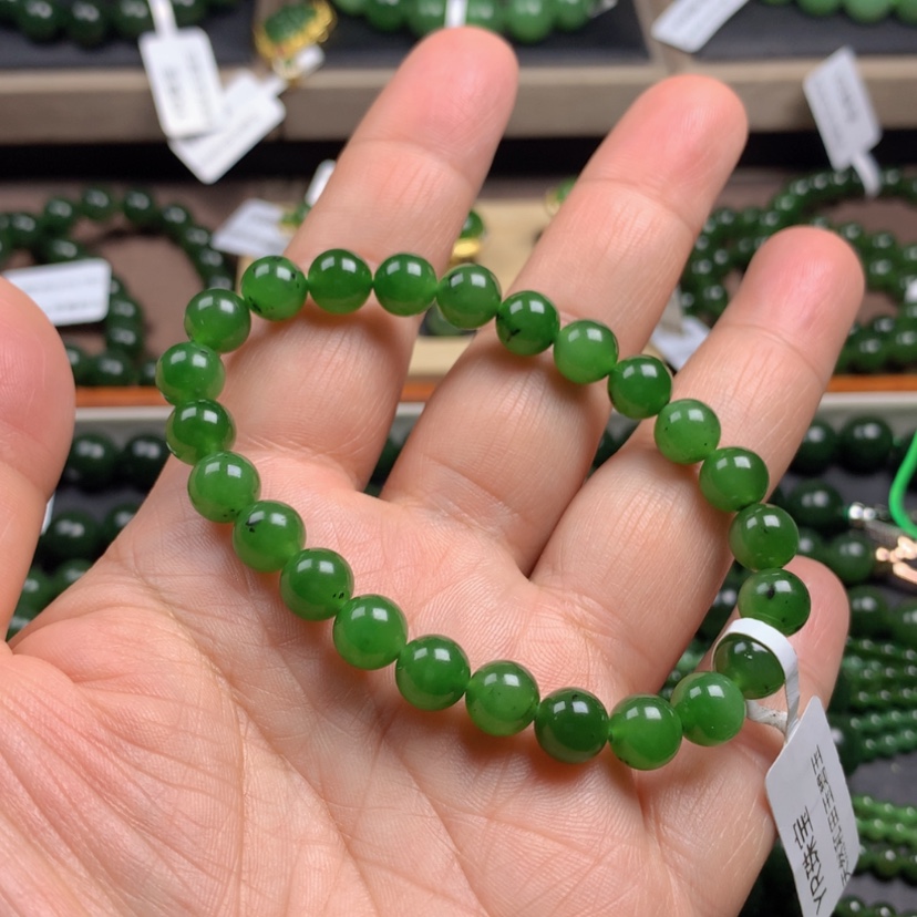 【闪购商品】和田玉（碧玉）手串未镶嵌8m m