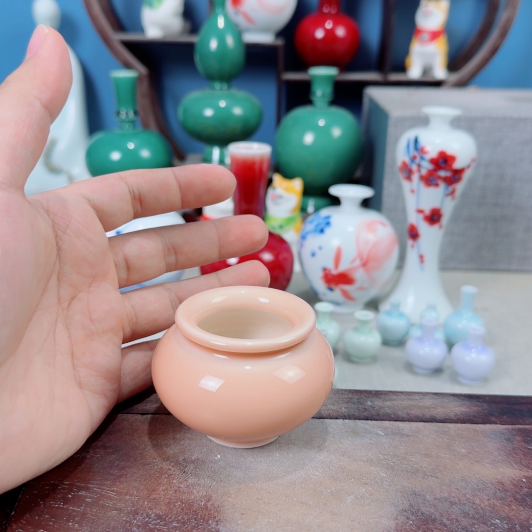 陶瓷手工小花器摆件