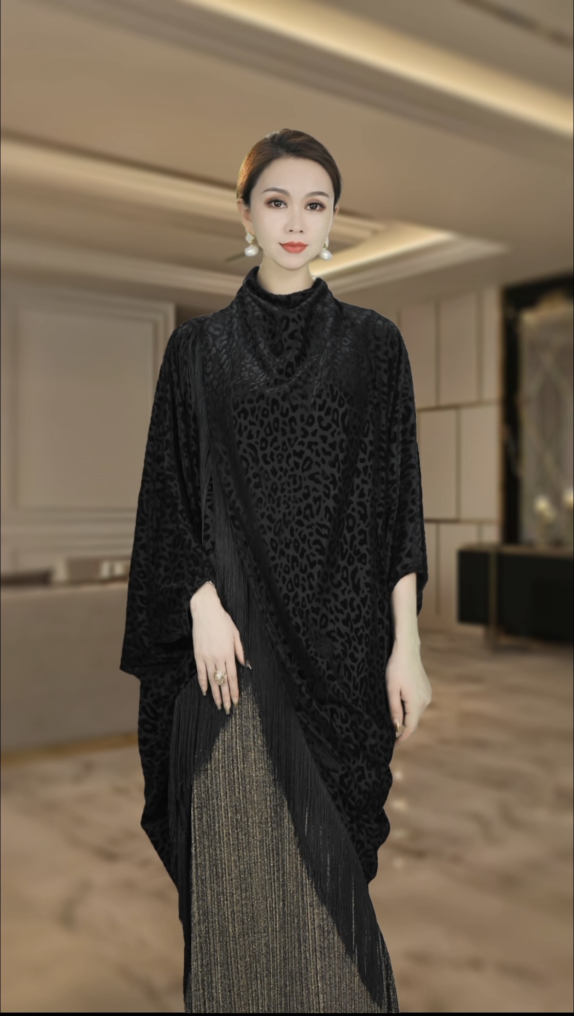 MissTuTu2025春夏薄款时尚宽松气质披肩外套