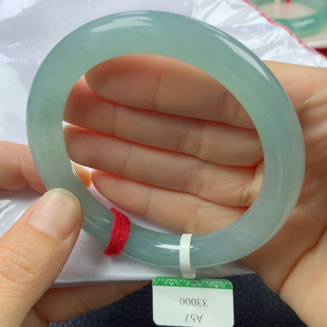 未镶嵌手镯翡翠缅甸天然翡翠A货57圆