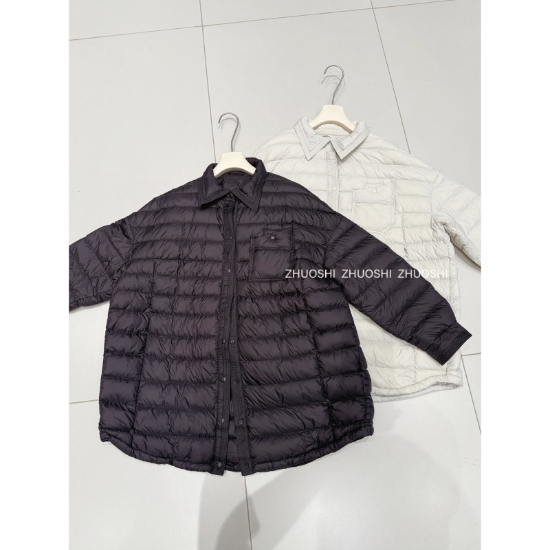 #7107【轻暖如云】韩版简约质感翻领羽绒服 宽松百搭轻盈保暖