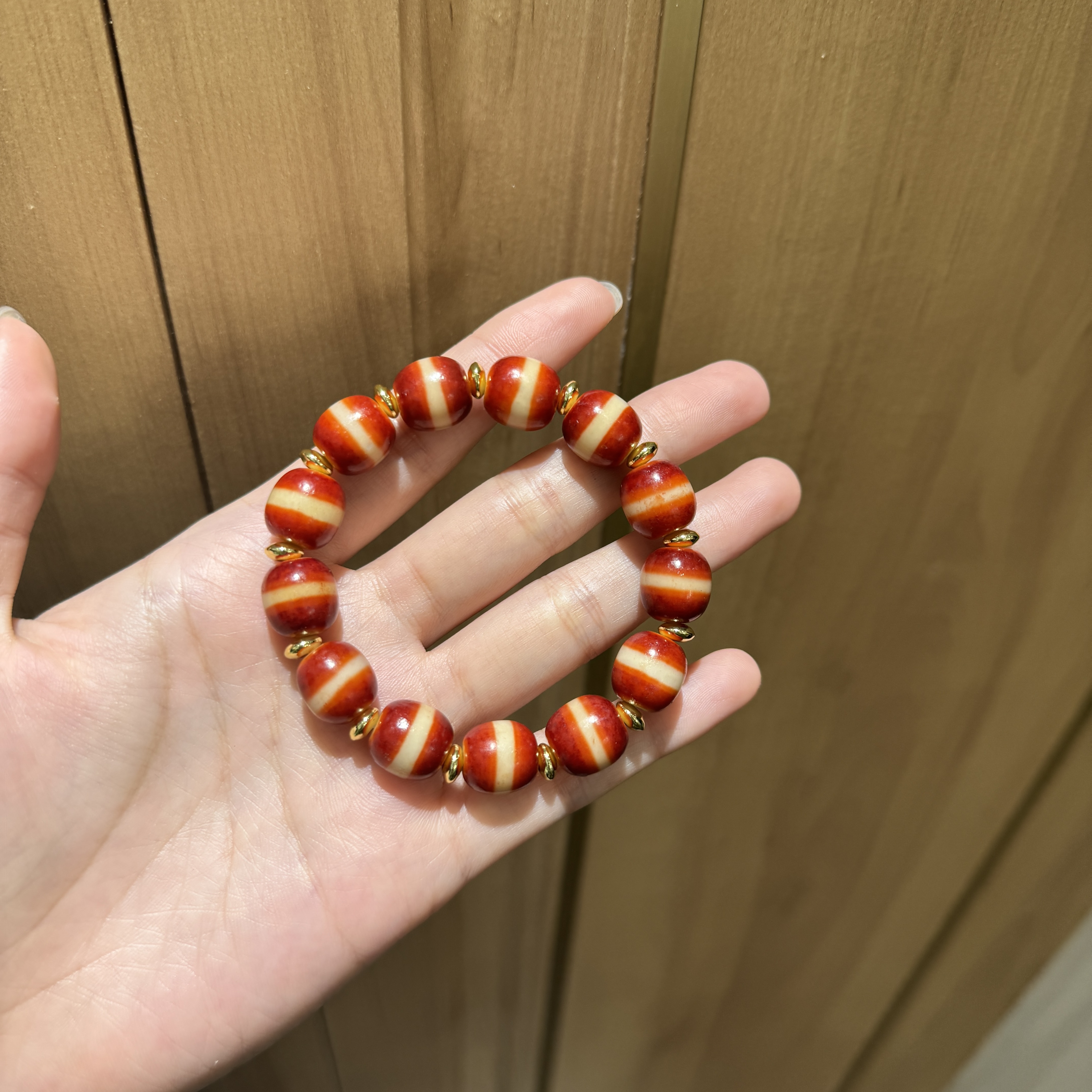 【迦乘】红肉药师玛瑙手串1709（多样性发一条）