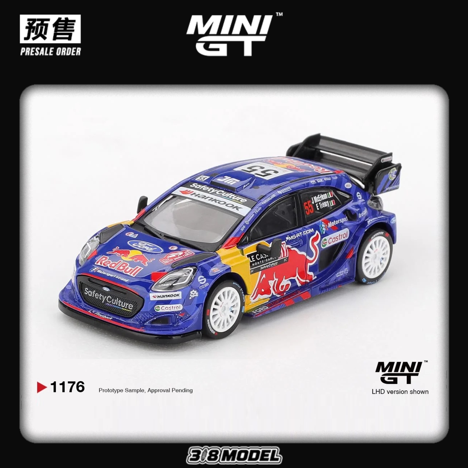 预售 MINIGT 1176 1:64 福特 Ford Puma Rally1 #55  合金车模