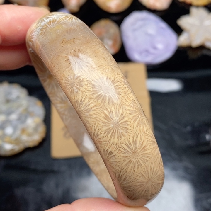 硅化珊瑚（珊瑚玉）手镯未镶嵌58