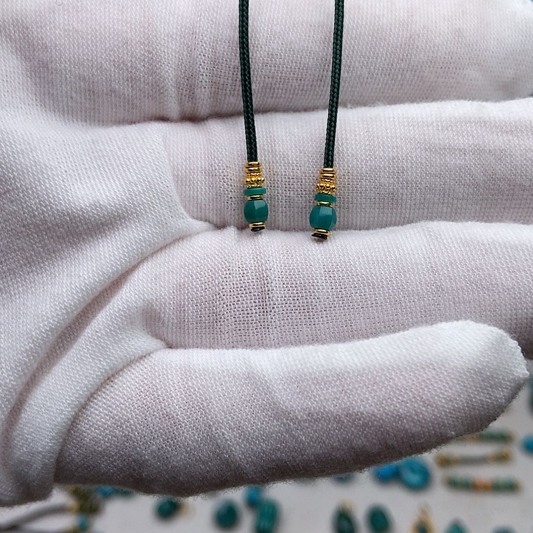 绿松石18K金镶嵌绿松石配饰h