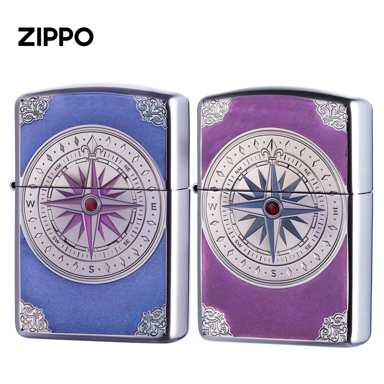 ZIPPO/之宝美国正品打火机爆款生日礼物星河罗盘手工珐琅彩盔甲
