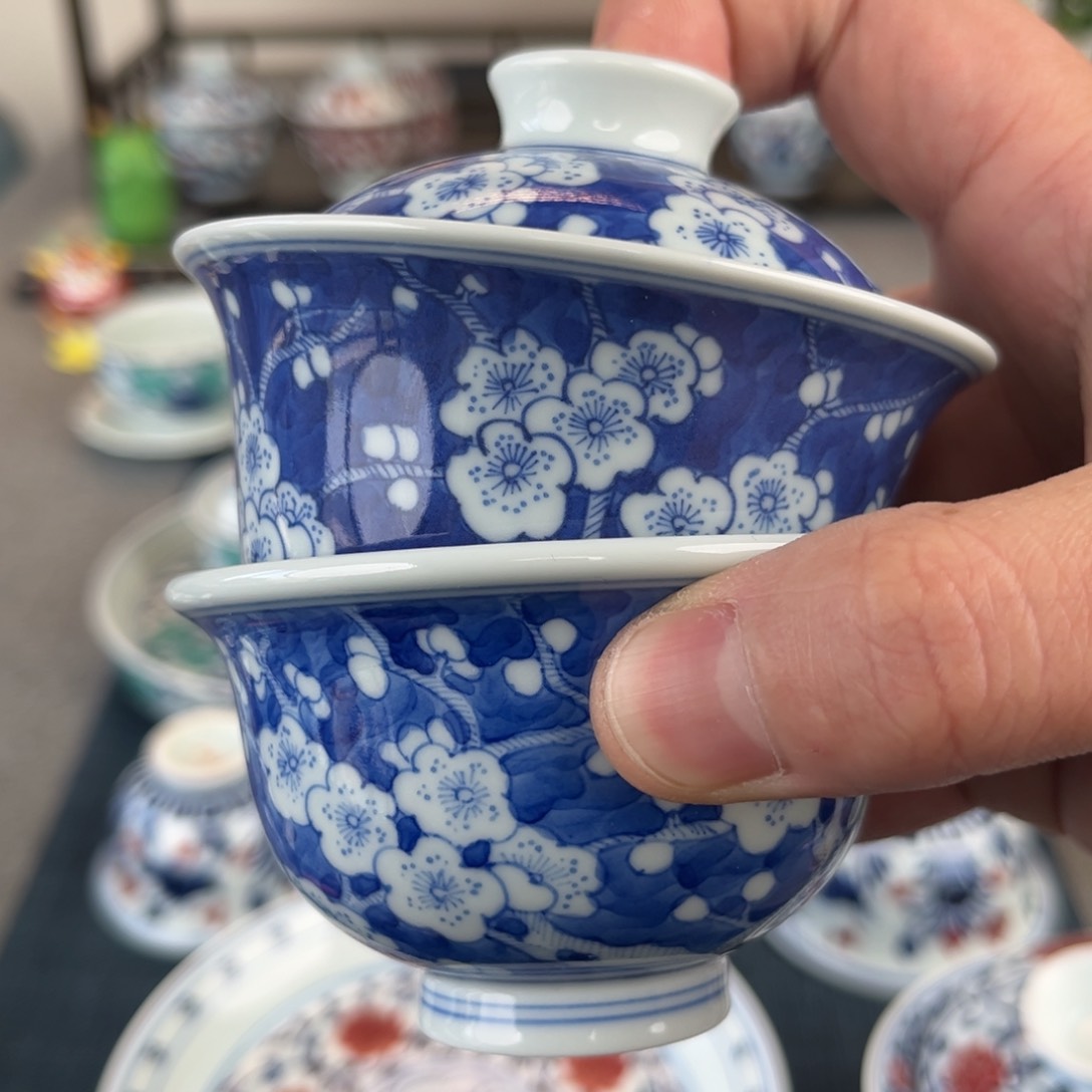 东冰梅两件套陶瓷陶瓷