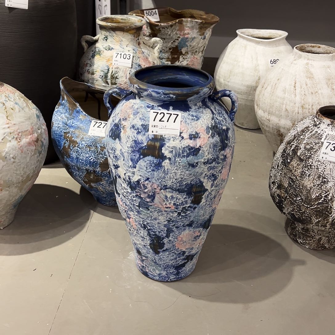 瓶7277高41口12陶瓷花瓶无孔