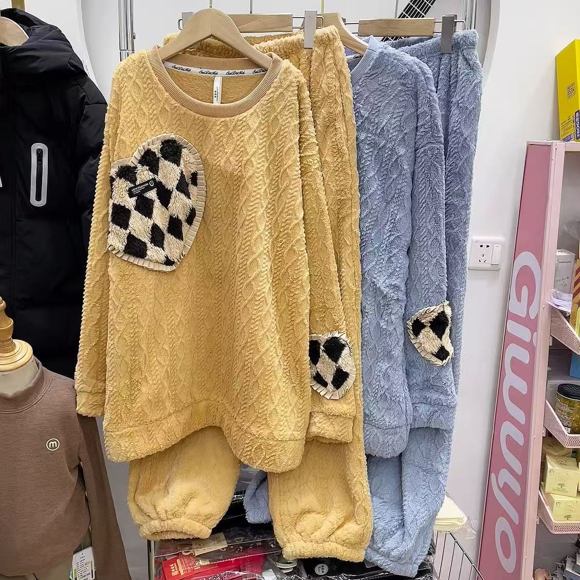 【柜同步】女款美狐绒家居服家居套装77080