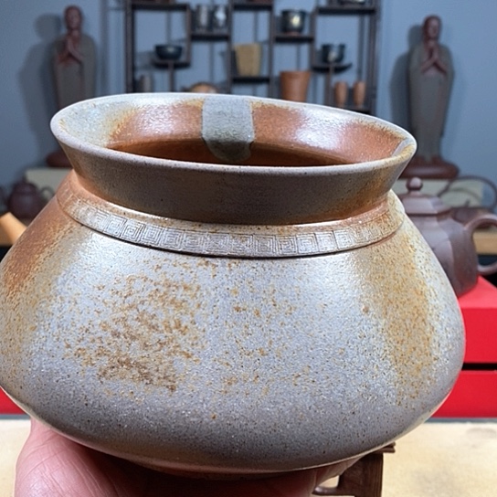 紫砂茶杯柴烧紫砂水盂