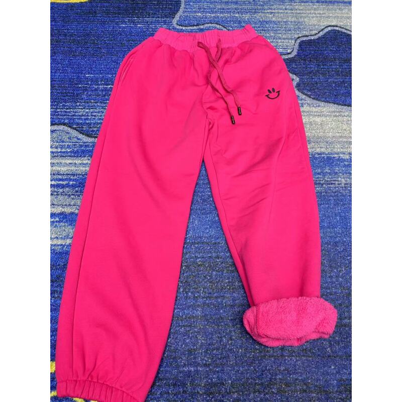 835韩系时尚简约大码女装加绒加厚束脚裤