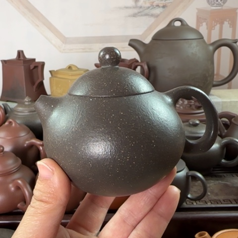 紫砂茶壶梨皮天青170cc