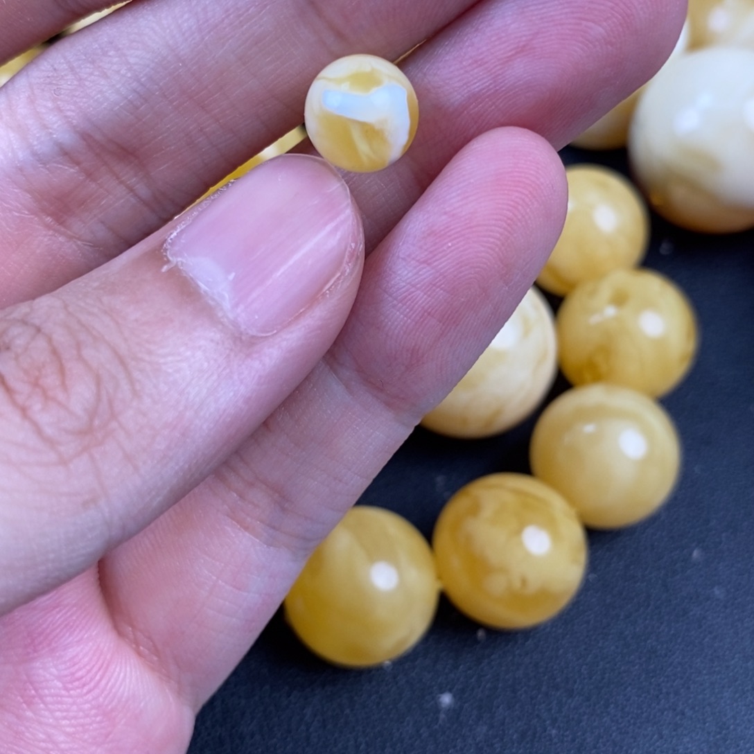 琥珀未镶嵌珠宝奇石瓷白20