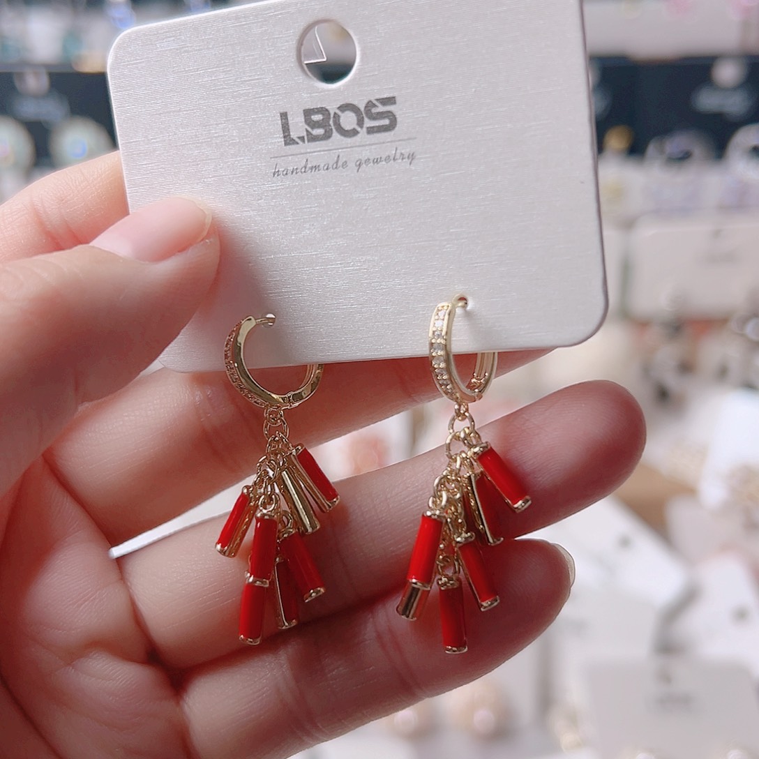 锆石纯铜合金耳环的