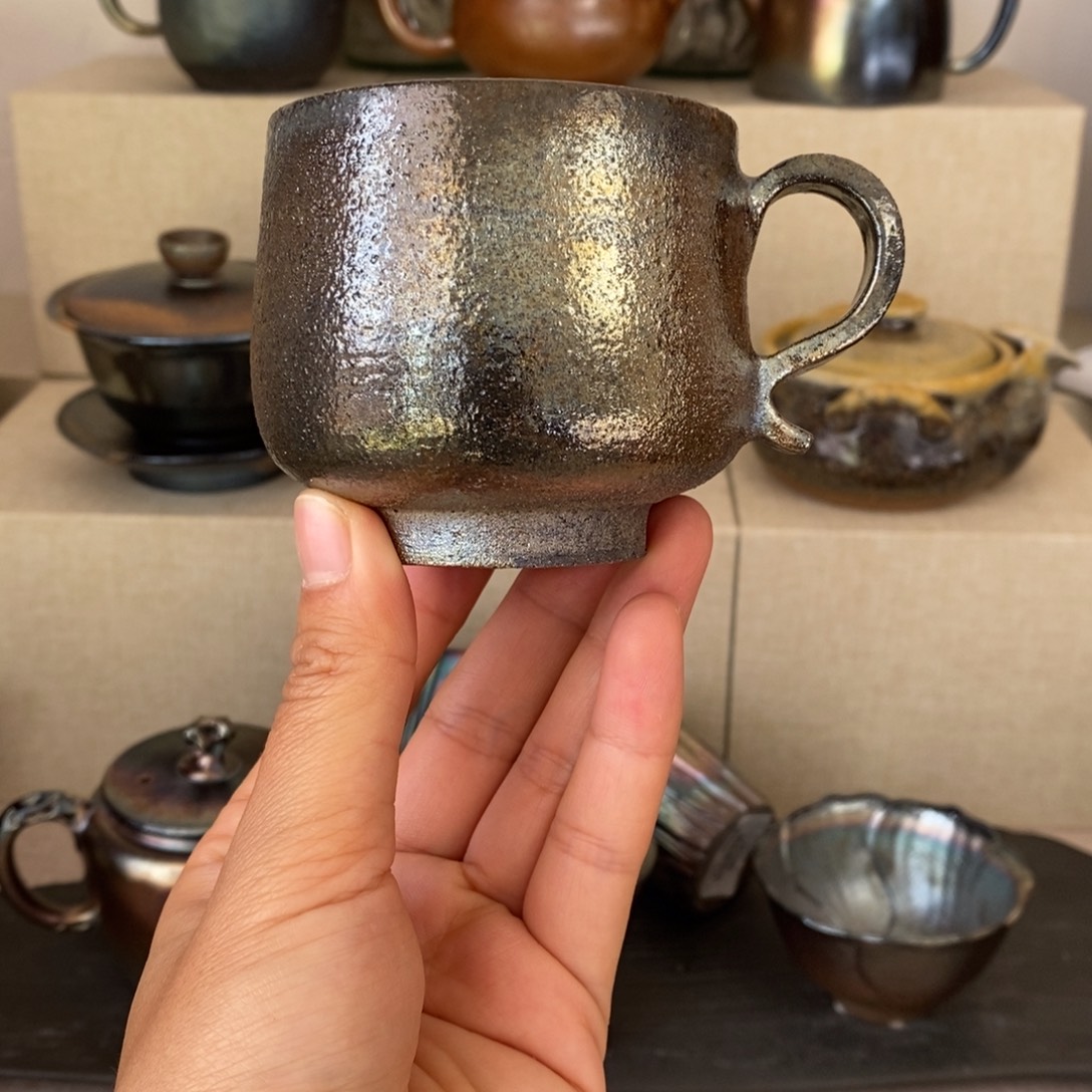 建水紫陶柴烧茶壶