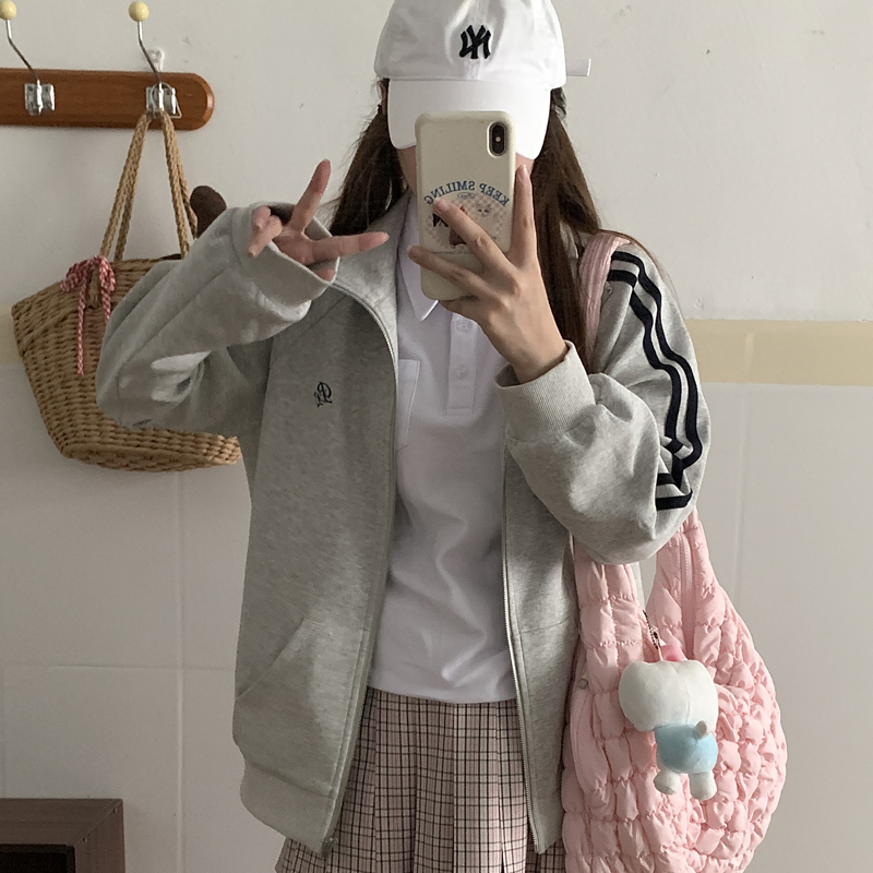 【铃音高】原创设计卫衣灰色校供感休闲外套狗皮皮jk制服