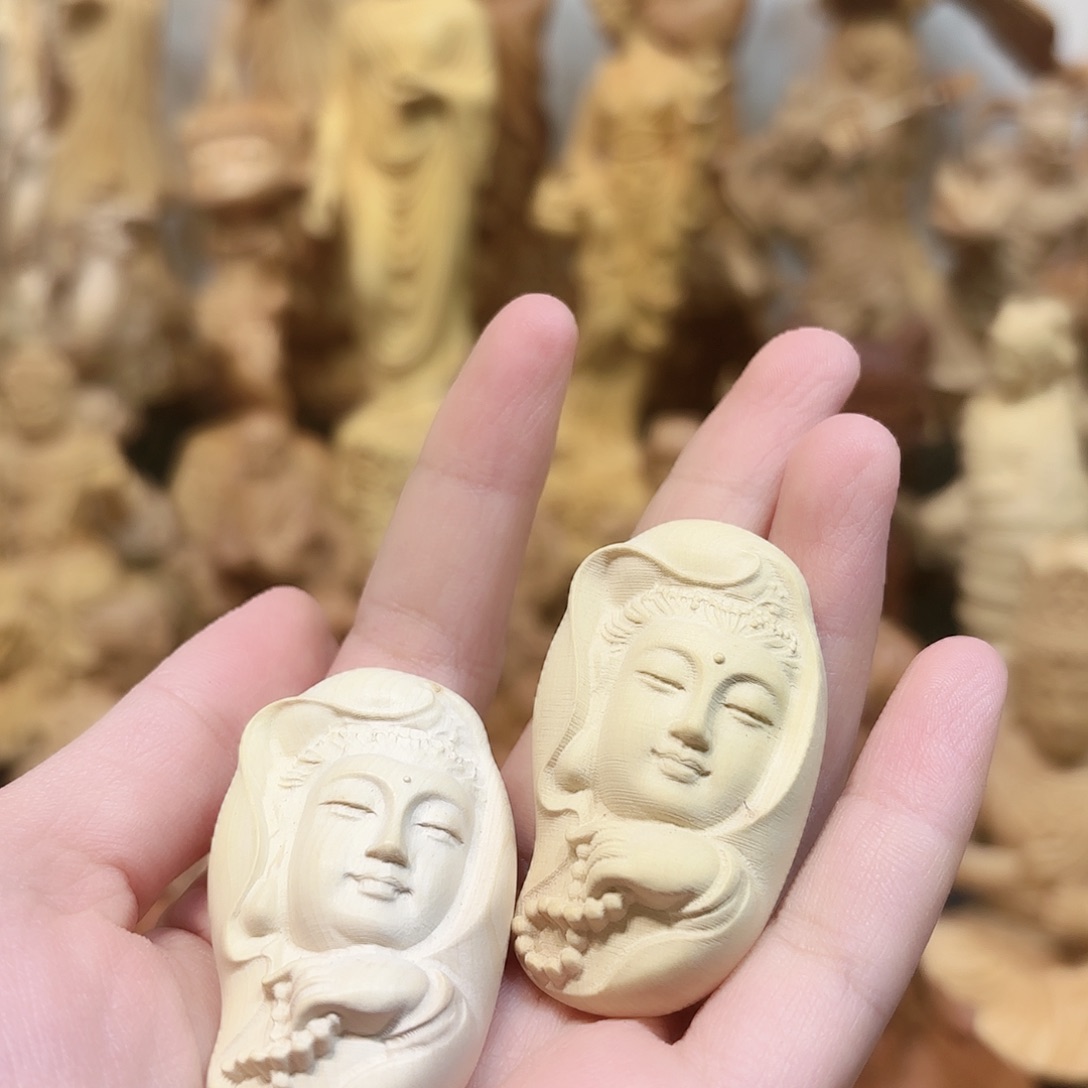 黄杨木黄杨木观音瑕疵