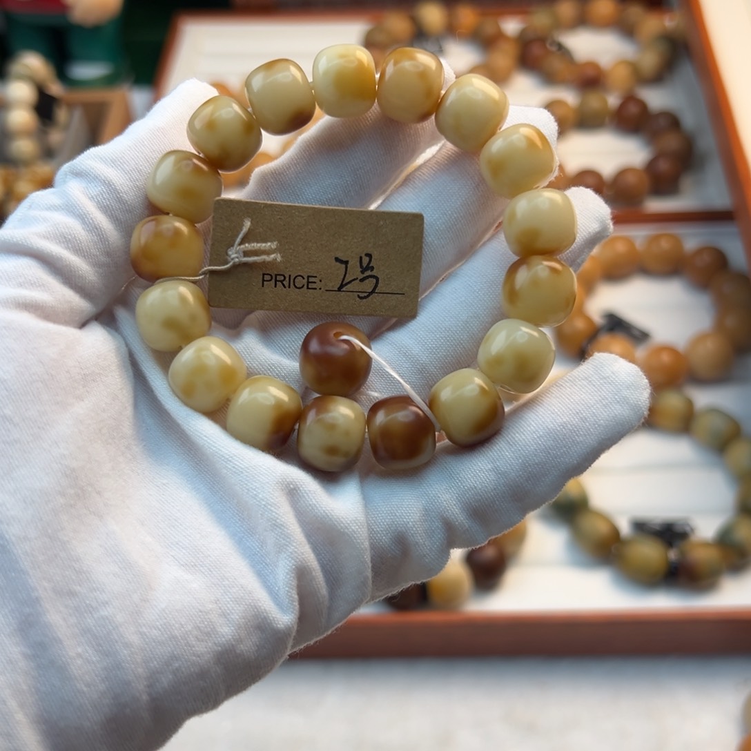 菩提根/象牙果手串卡13桶珠虎皮全品2