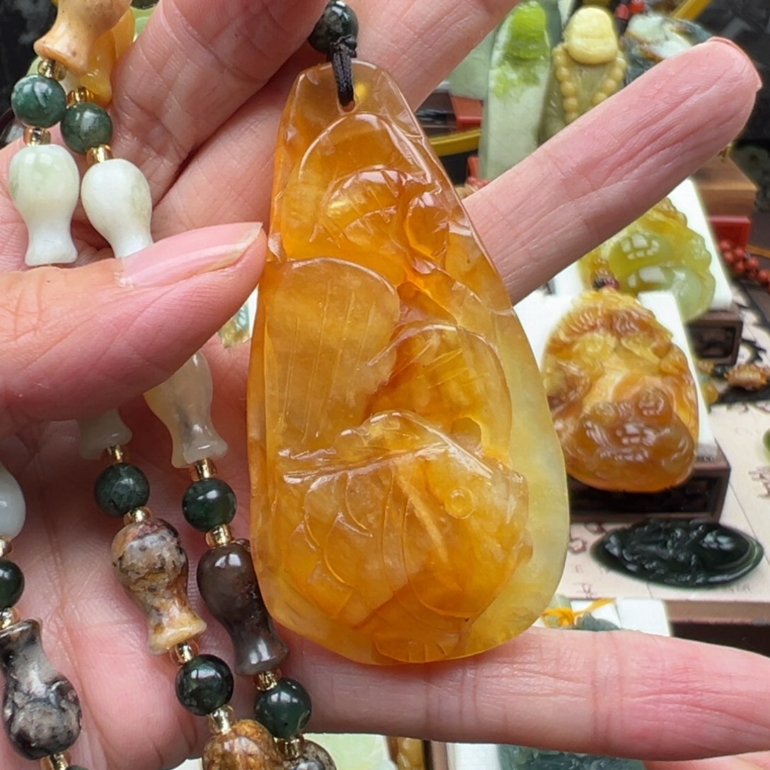 岫玉未镶嵌挂件挂件