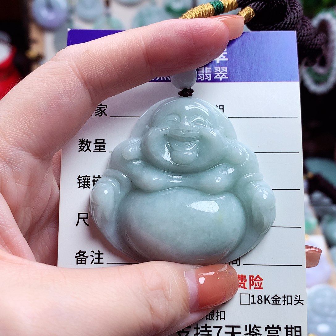 颈饰未镶嵌翡翠佛公02