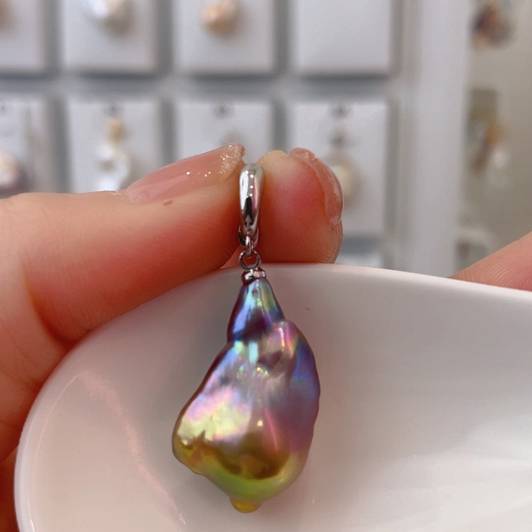 淡水珍珠颈饰银S925镶嵌