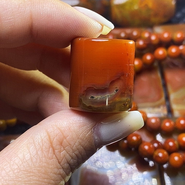 蒹***苍玛瑙/玉髓未镶嵌颈饰