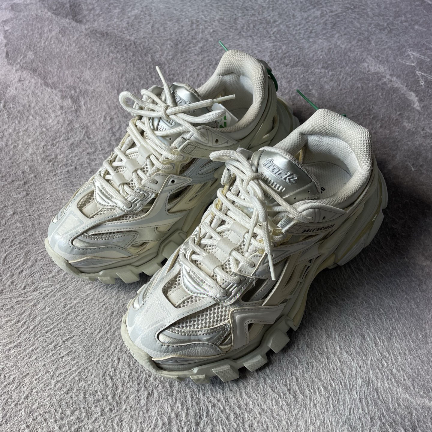 99新 Balenciaga/巴黎世家 巴黎世家track2.0白色38码原盒老爹鞋