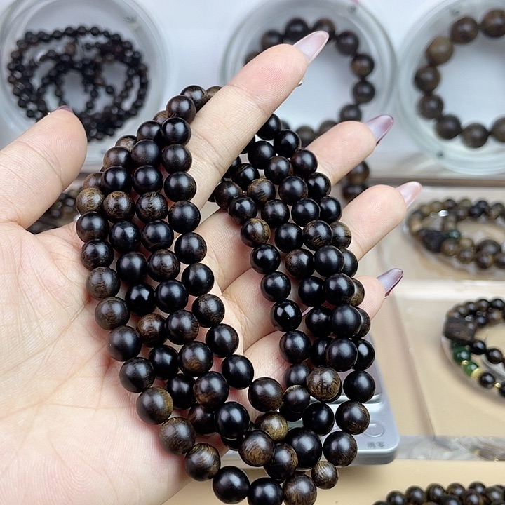 沉香手串宝**庄顺化紫奇留疤嘤子