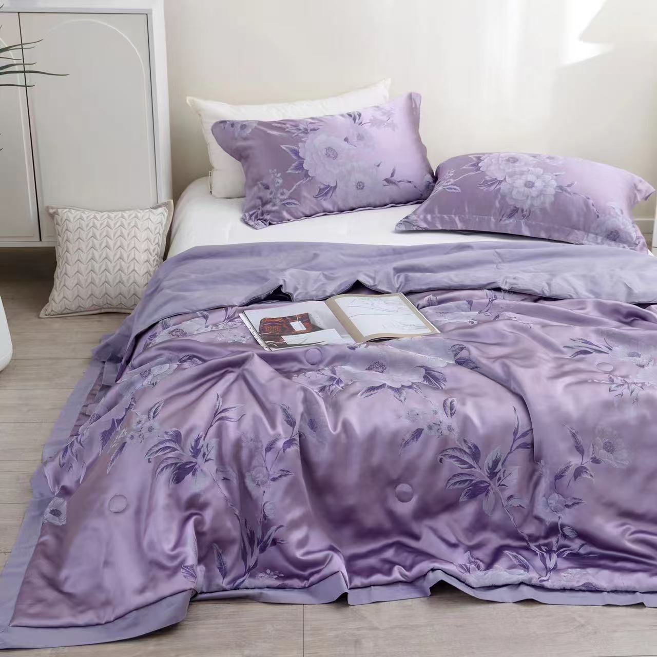 【前程似锦】200*230高精密云锦缎玉米纤维夏被