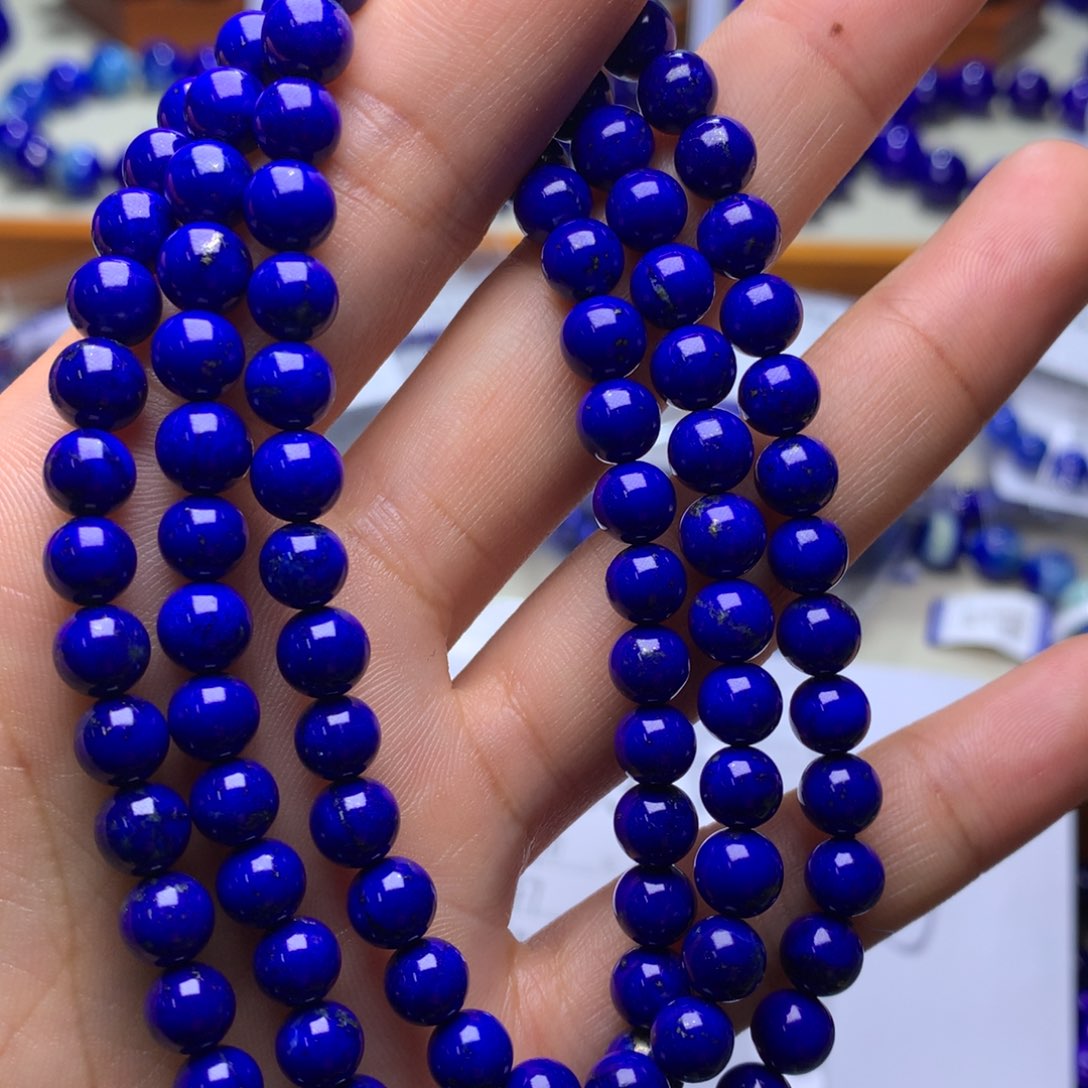 青金石手串未镶嵌6.5mmb0153