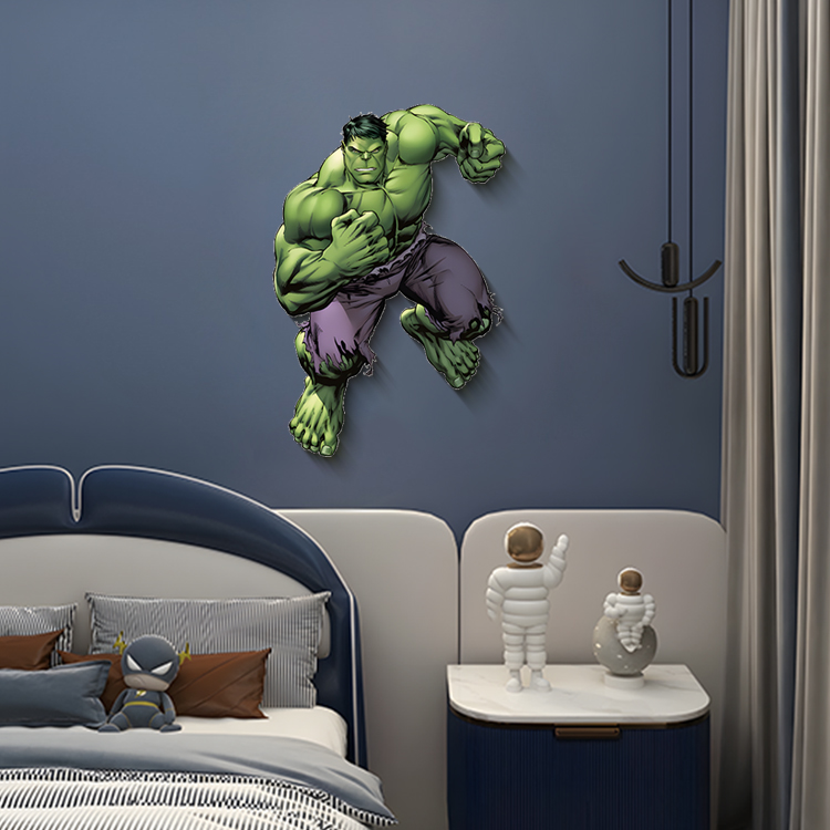 漫威绿巨人动漫人物装饰画可用于客厅沙发背景墙房装饰绿巨人3243