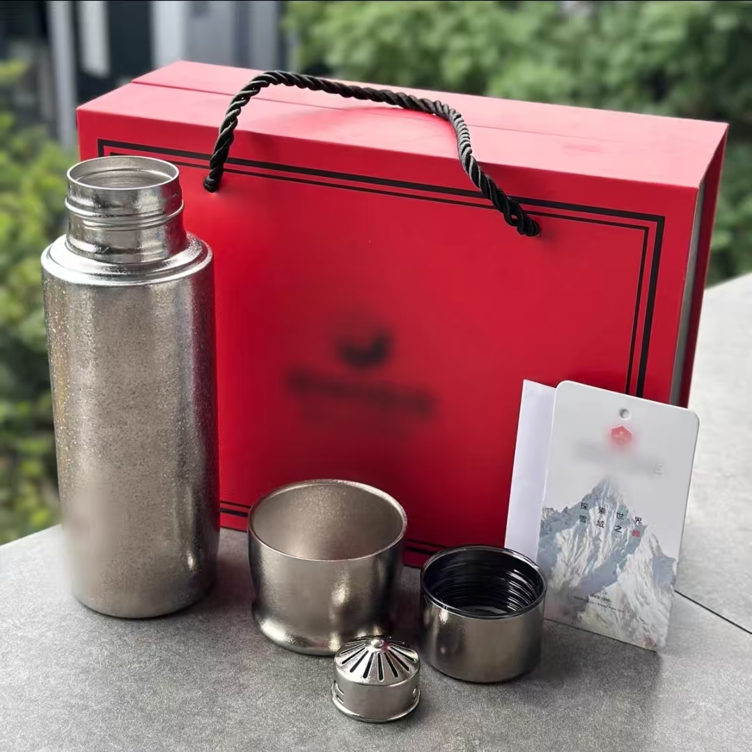 高端纯钛杯茶杯礼盒装