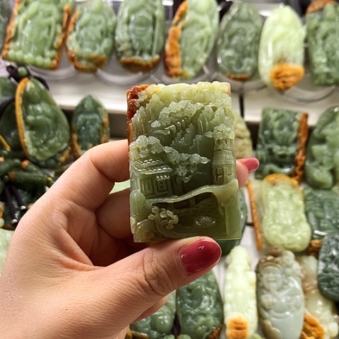 和田玉未镶嵌挂件