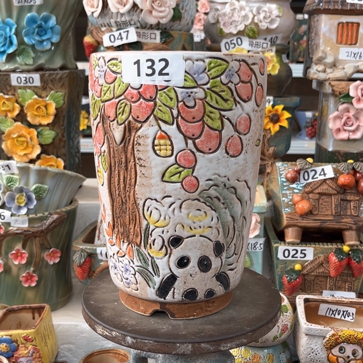 紫砂花盆粗陶材质多肉花盆