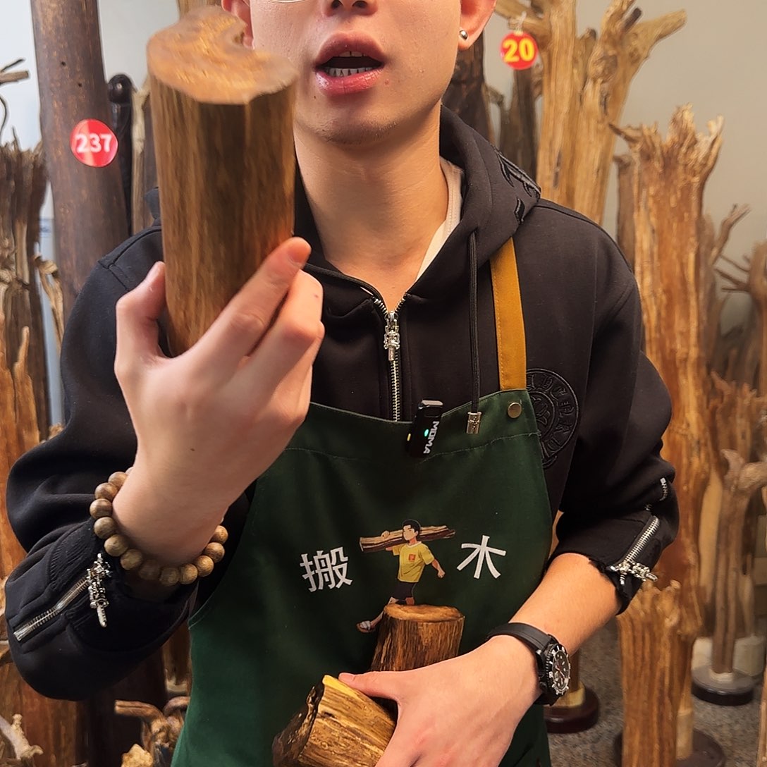 沉香摆件天然沉香原木摆件➕底座