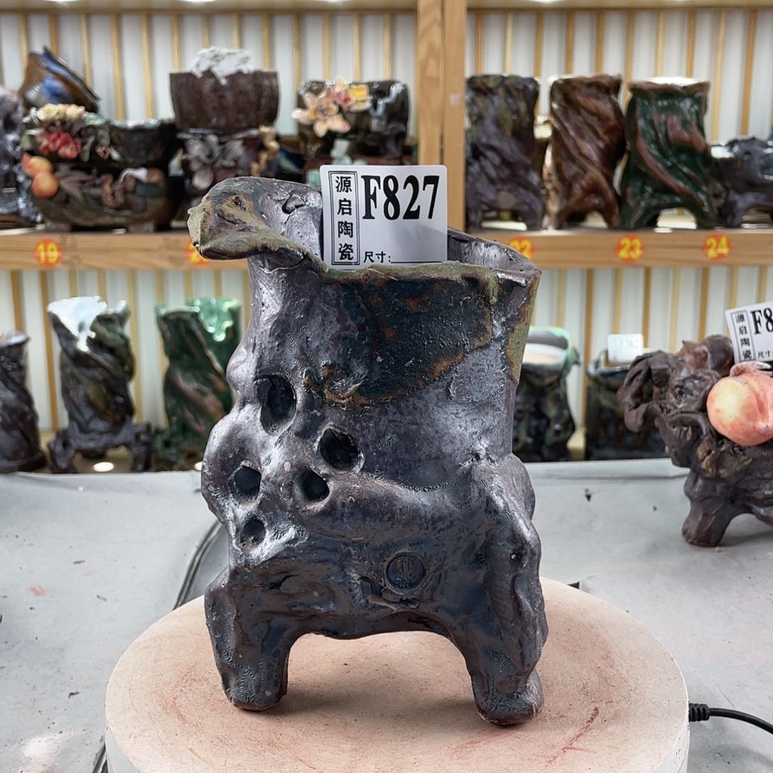 紫砂花盆手工制作默认微瑕827