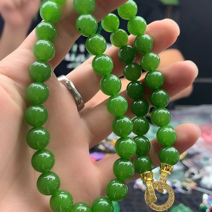 和田玉银S925镶嵌颈饰