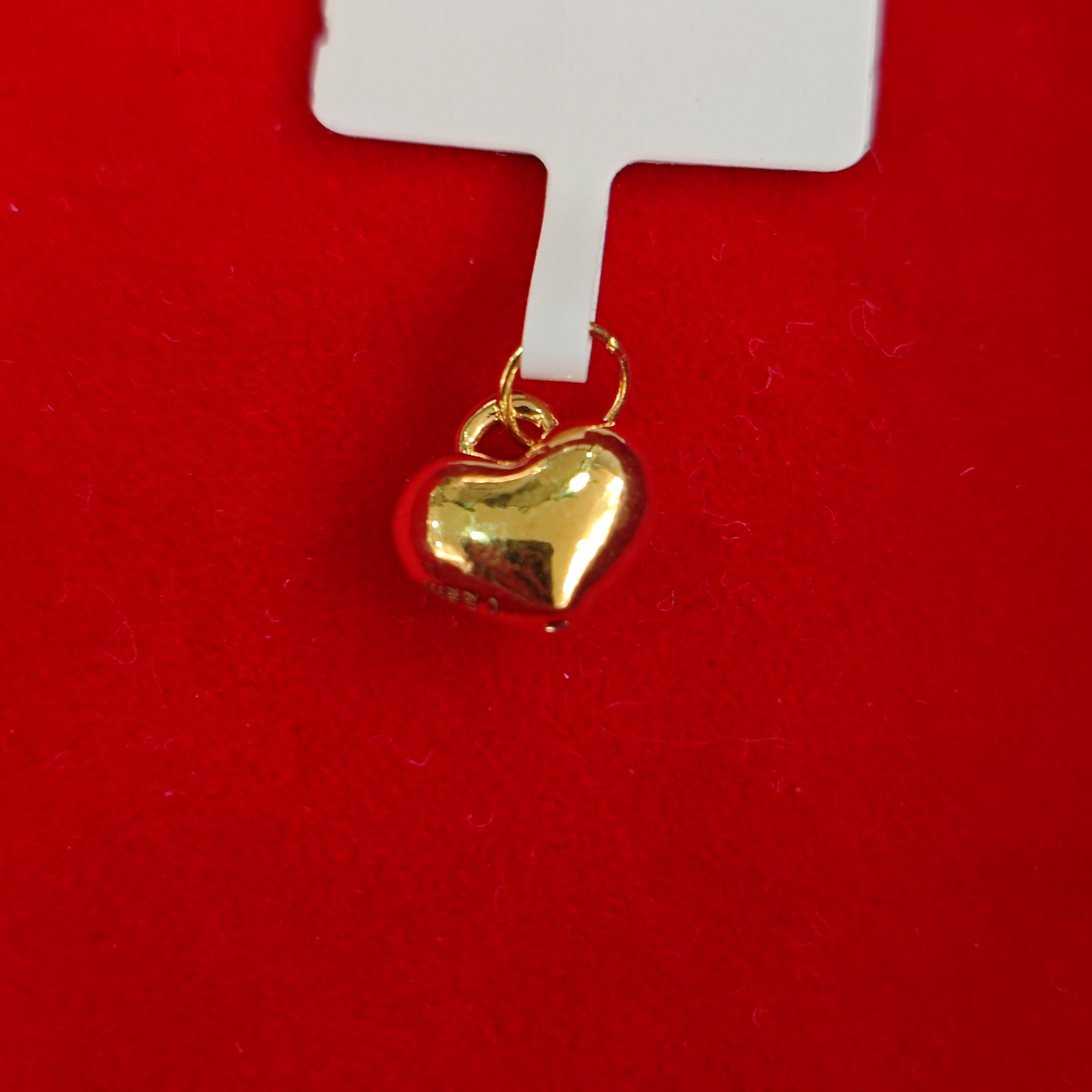 【夏夏专享】足金999饰品 爱心吊坠 GP 0.2