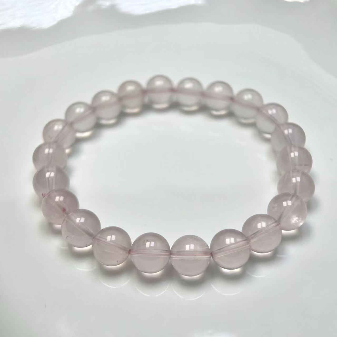 莫桑星光粉水晶单圈圆珠手串7-16mm 合集 FX-6174 