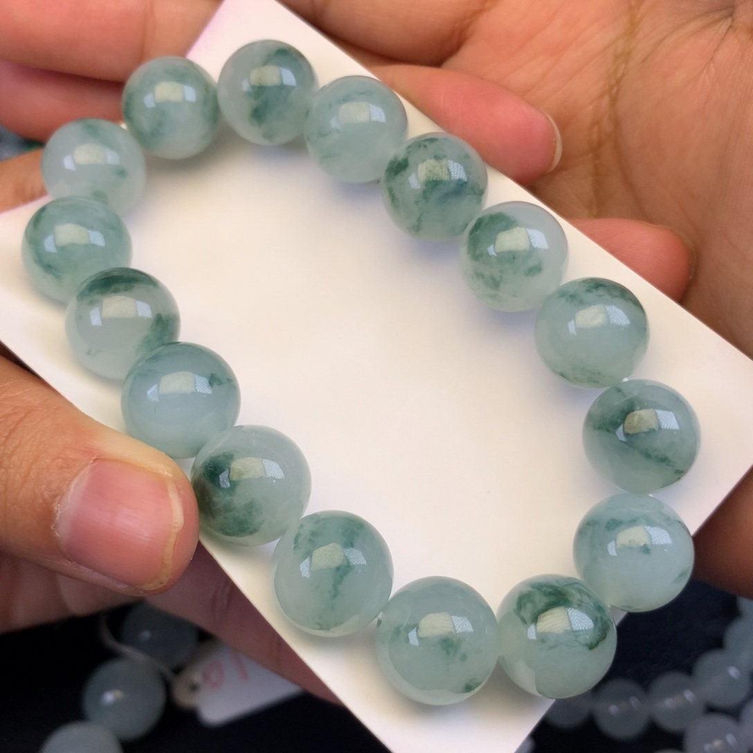 记***化翡翠未镶嵌颈饰天然缅甸翡翠A货卡12.9