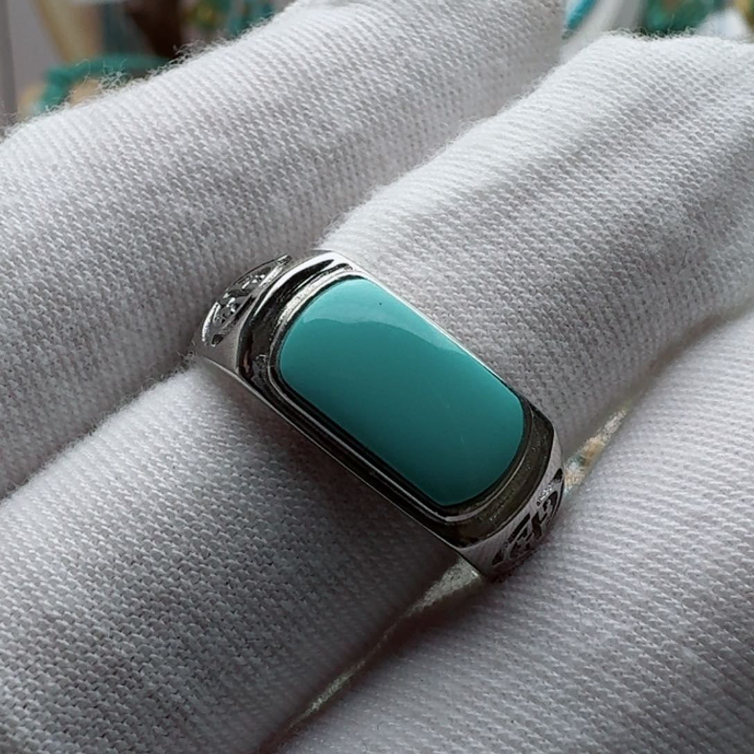 绿松石珠宝奇石银S925镶嵌