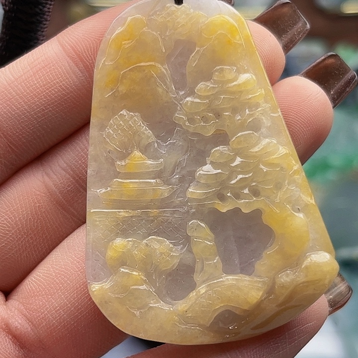 翡翠未镶嵌颈饰挂件