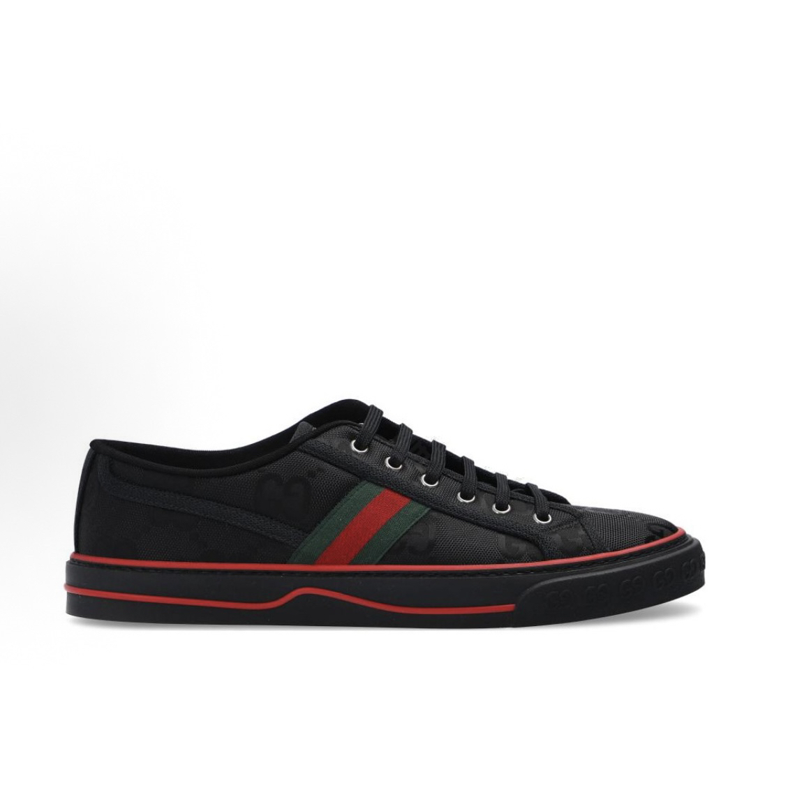 未使用 GUCCI/古驰 Tennis 1977 双G时尚板鞋 男女同款 黑红色