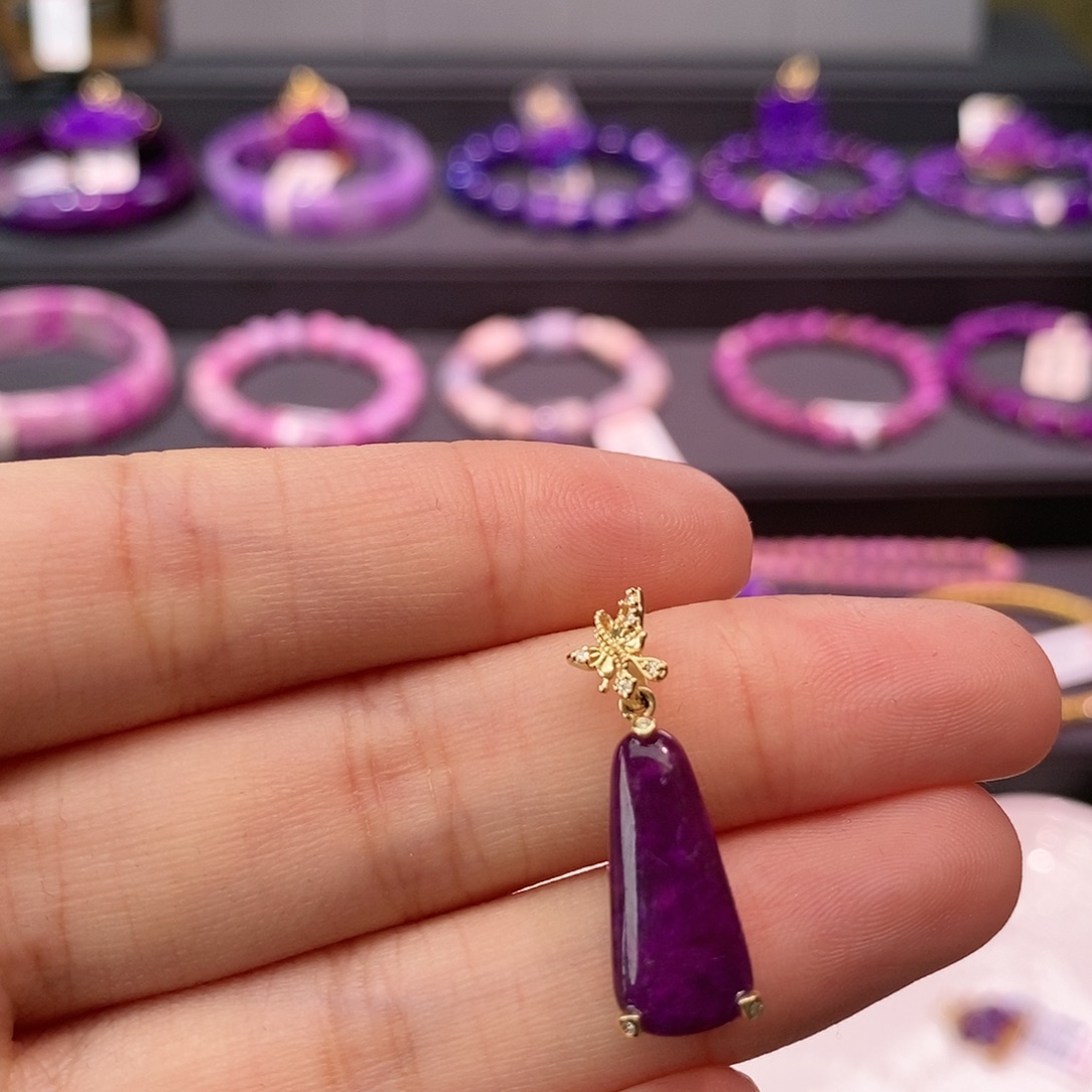 苏纪石（舒俱来）18K金镶嵌吊坠(不含链)