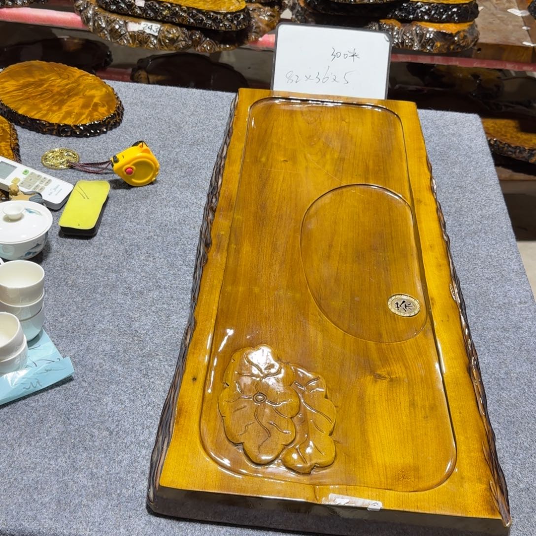 楠木楠木茶盘长82宽36厚5