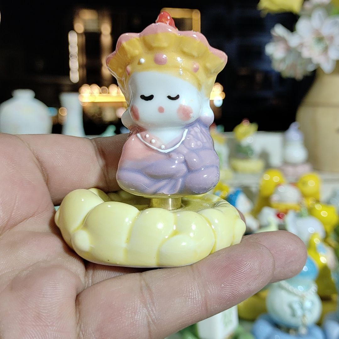 摆件陶瓷转转无语佛转转